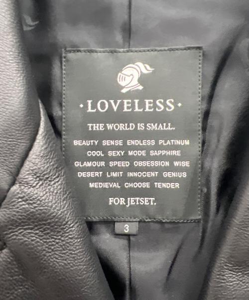 LOVELESS（ラブレス）LOVELESS (ラブレス) ライダースジャケット ブラック サイズ:3の古着・服飾アイテム