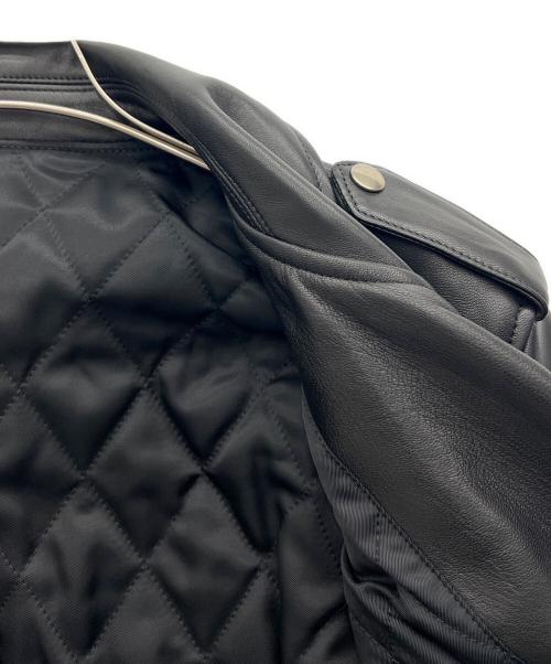 LITHIUM HOMME（リチウムオム・ファム）LITHIUM HOMME (リチウムオム・ファム) LAMB LEATHER W-RIDERS ブラック サイズ:46の古着・服飾アイテム