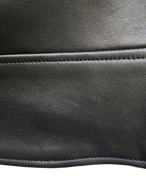 LITHIUM HOMME（リチウムオム・ファム）LITHIUM HOMME (リチウムオム・ファム) LAMB LEATHER W-RIDERS ブラック サイズ:46の古着・服飾アイテム