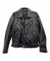 LITHIUM HOMME（リチウムオム・ファム）の古着「LAMB LEATHER W-RIDERS」｜ブラック