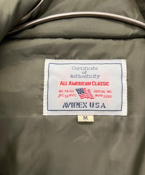 AVIREX（アヴィレックス）AVIREX (アヴィレックス) フライトジャケット カーキ サイズ:Mの古着・服飾アイテム