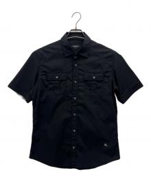 BURBERRY BLACK LABEL（バーバリーブラックレーベル）の古着「半袖シャツ」｜ブラック