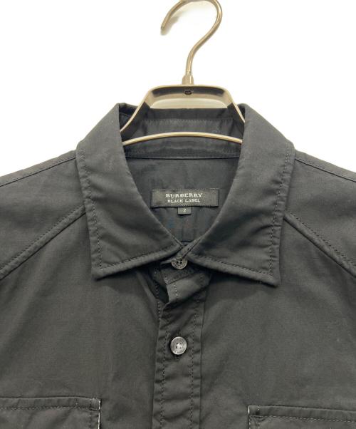BURBERRY BLACK LABEL（バーバリーブラックレーベル）BURBERRY BLACK LABEL (バーバリーブラックレーベル) 半袖シャツ ブラック サイズ:2の古着・服飾アイテム