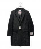 BEAUTY&YOUTH×Harris Tweedビューティーアンドユース×ハリスツイード）の古着「チェスターコート」｜ブラック