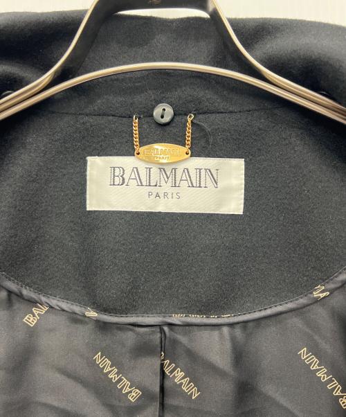 BALMAIN（バルマン）BALMAIN (バルマン) カシミヤコート ブラック サイズ:Mの古着・服飾アイテム