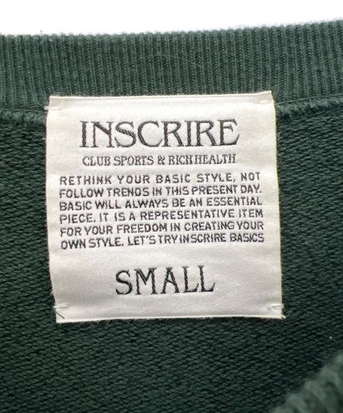 INSCRIRE（アンスクリア）INSCRIRE (アンスクリア) クルーネックスウェット グリーン サイズ:Sの古着・服飾アイテム