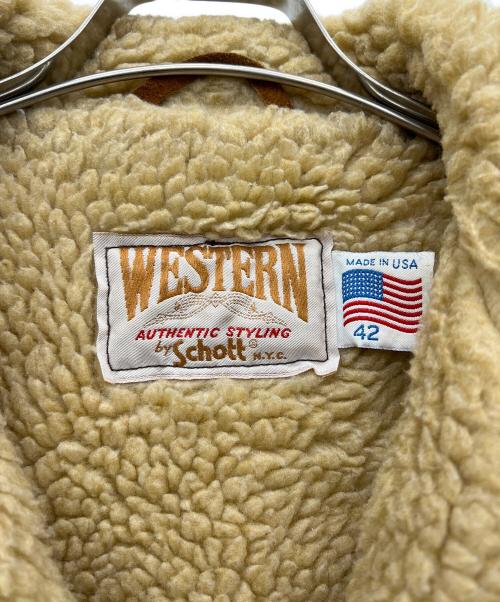 WESTERN（ウェスタン）WESTERN (ウェスタン) Schott (ショット) ランチコート ブラウン サイズ:42の古着・服飾アイテム