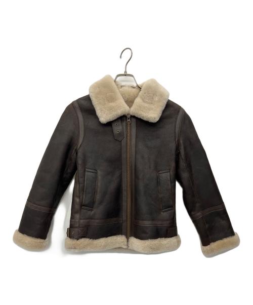 23区（ニジュウサンク）23区 (ニジュウサンク) ムートンジャケット ブラウン サイズ:32の古着・服飾アイテム