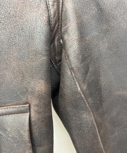 23区（ニジュウサンク）23区 (ニジュウサンク) ムートンジャケット ブラウン サイズ:32の古着・服飾アイテム