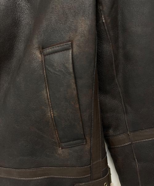 23区（ニジュウサンク）23区 (ニジュウサンク) ムートンジャケット ブラウン サイズ:32の古着・服飾アイテム