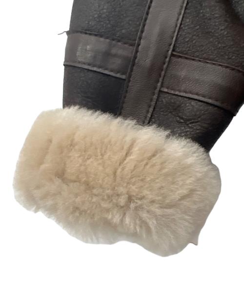 23区（ニジュウサンク）23区 (ニジュウサンク) ムートンジャケット ブラウン サイズ:32の古着・服飾アイテム