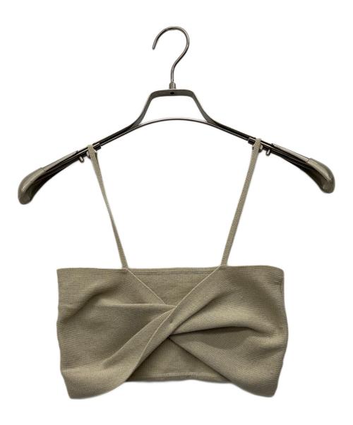 HeRIN.CYE（ヘリンドットサイ）HeRIN.CYE (ヘリンドットサイ) 薄手ニット ベージュ サイズ:FREEの古着・服飾アイテム