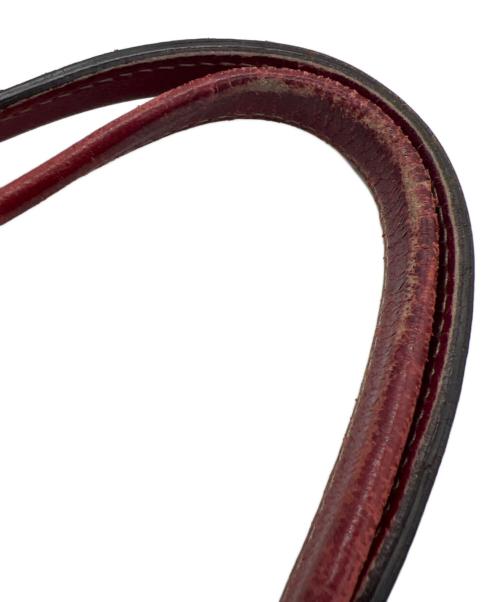 GUCCI（グッチ）GUCCI (グッチ) GGキャンバスハンドバッグ レッド×ベージュの古着・服飾アイテム