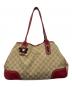 GUCCI（グッチ）の古着「GGキャンバスハンドバッグ」｜レッド×ベージュ