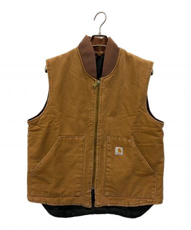 中古・古着通販】CarHartt (カーハート) ダックワークベスト ブラウン