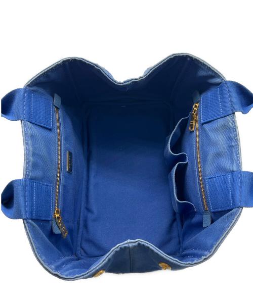 PRADA（プラダ）PRADA (プラダ) ハンドバッグ カナパM  ブルーの古着・服飾アイテム