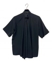MM6 Maison Margiela（エムエムシックスメゾンマルジェラ）の古着「半袖ブラウス」｜ブラック