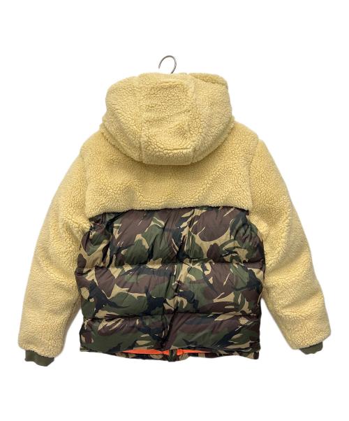 POLO RALPH LAUREN（ポロ・ラルフローレン）POLO RALPH LAUREN (ポロ・ラルフローレン) スイッチングボアダウンジャケット ベージュ×オリーブ サイズ:Mの古着・服飾アイテム