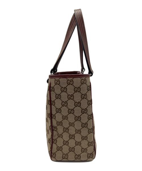 GUCCI（グッチ）GUCCI (グッチ) GGキャンバストートバッグ ブラウンの古着・服飾アイテム