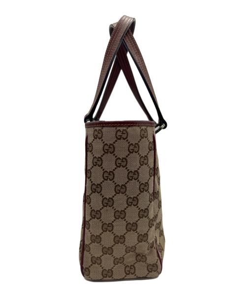 GUCCI（グッチ）GUCCI (グッチ) GGキャンバストートバッグ ブラウンの古着・服飾アイテム