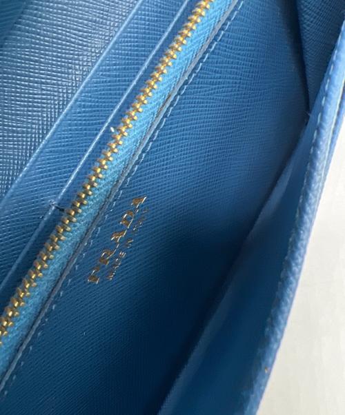 PRADA（プラダ）PRADA (プラダ) 長財布 サフィアーノ ブルーの古着・服飾アイテム