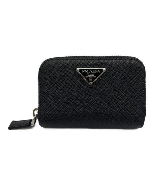 PRADA（プラダ）PRADA (プラダ) サフィアーノトライアングルコインケース ブラックの古着・服飾アイテム