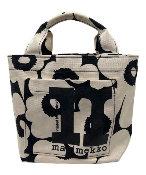 marimekko（マリメッコ）marimekko (マリメッコ) ミニトートバッグ ホワイト×ブラック 未使用品の古着・服飾アイテム