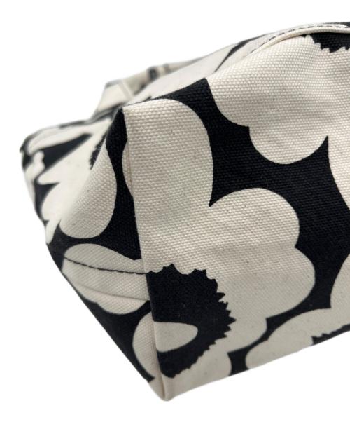 marimekko（マリメッコ）marimekko (マリメッコ) ミニトートバッグ ホワイト×ブラック 未使用品の古着・服飾アイテム