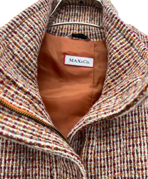 MAX&Co.（マックスアンドコー）MAX&Co. (マックスアンドコー) ツイードコート レッド サイズ:M(US８)の古着・服飾アイテム