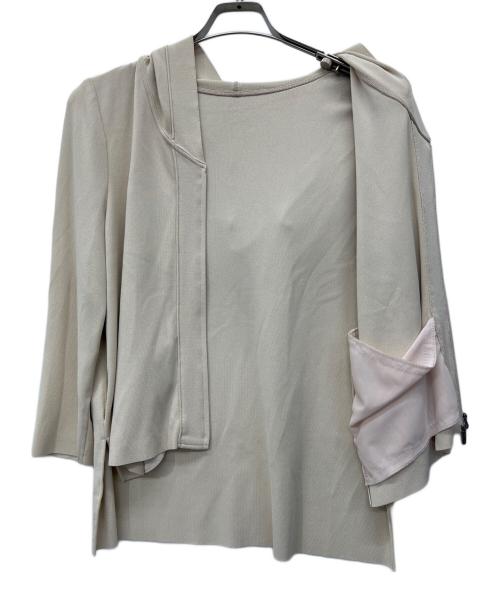 FOXEY NEWYORK（フォクシーニューヨーク）FOXEY NEWYORK (フォクシーニューヨーク) ジップパーカー ベージュ サイズ:42の古着・服飾アイテム