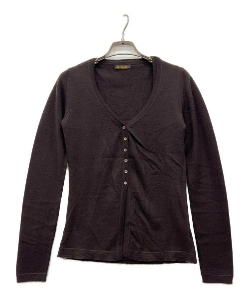 LORO PIANA（ロロピアーナ）LORO PIANA (ロロピアーナ) 薄手カーディガン ブラウン サイズ:40の古着・服飾アイテム