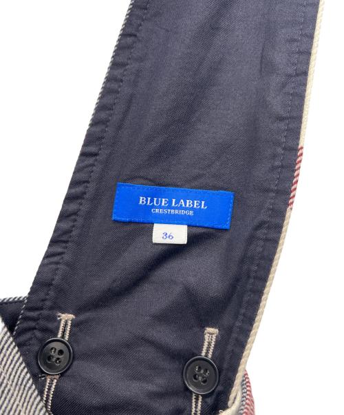 BURBERRY BLUE LABEL（バーバリー ブルー レーベル）BURBERRY BLUE LABEL (バーバリー ブルー レーベル) ジャンパースカート ベージュ×ネイビー サイズ:36の古着・服飾アイテム