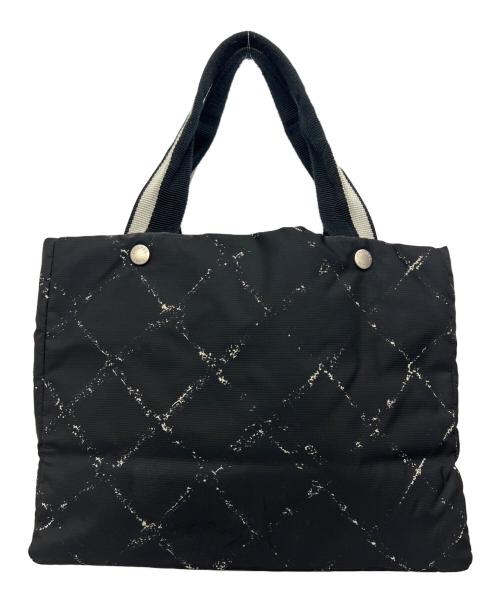 CHANEL（シャネル）CHANEL (シャネル) 旧トラベルライン ナイロントートバッグ ブラックの古着・服飾アイテム