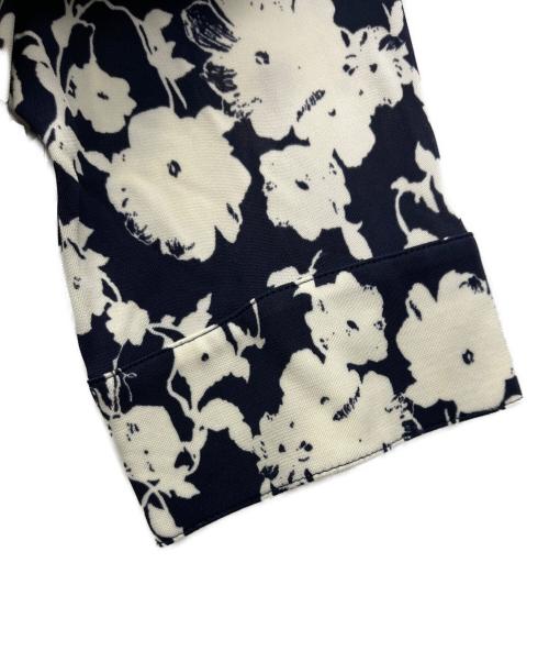 TORY BURCH（トリーバーチ）TORY BURCH (トリーバーチ) 半袖ワンピース ホワイト×ネイビー サイズ:Sの古着・服飾アイテム