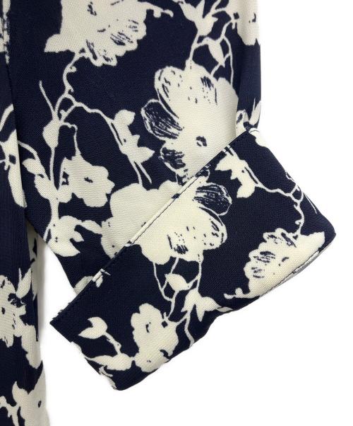 TORY BURCH（トリーバーチ）TORY BURCH (トリーバーチ) 半袖ワンピース ホワイト×ネイビー サイズ:Sの古着・服飾アイテム