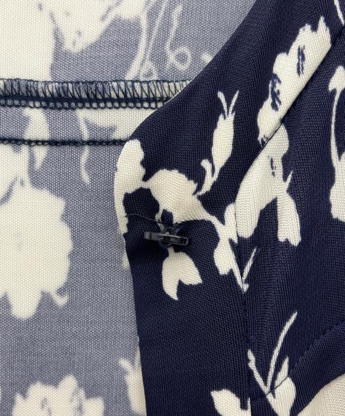 TORY BURCH（トリーバーチ）TORY BURCH (トリーバーチ) 半袖ワンピース ホワイト×ネイビー サイズ:Sの古着・服飾アイテム