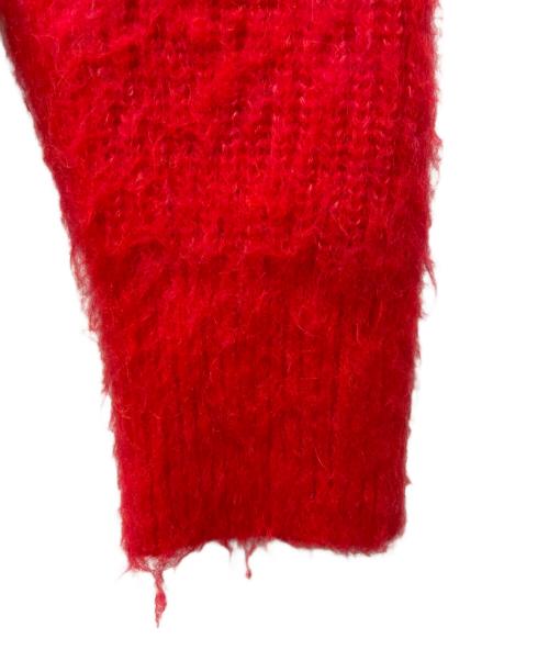 BEAUTY&YOUTH（ビューティーアンドユース）BEAUTY&YOUTH (ビューティーアンドユース) Vネック シャギーニット カーディガン レッド サイズ:-の古着・服飾アイテム