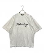 BALENCIAGAバレンシアガ）の古着「シグネチャーロゴプリントTシャツ」｜ホワイト