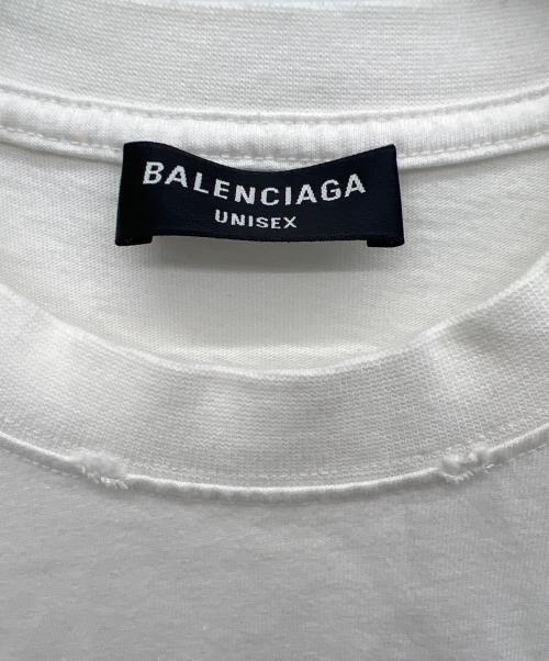 BALENCIAGA（バレンシアガ）BALENCIAGA (バレンシアガ) シグネチャーロゴプリントTシャツ ホワイト サイズ:Mの古着・服飾アイテム