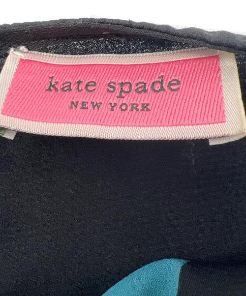 Kate Spade（ケイトスペード）Kate Spade (ケイトスペード) フローラルコラージュブラウス ブラック サイズ:XSの古着・服飾アイテム