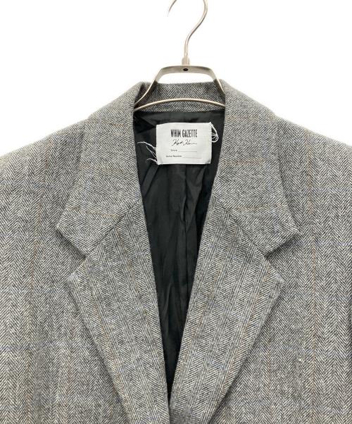 Whim Gazette（ウィムガゼット）Whim Gazette (ウィムガゼット) 長谷川京子 (ハセガワキョウコ) ヘリンボーンテーラードジャケット グレー サイズ:Freeの古着・服飾アイテム