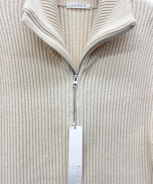 GALERIE VIE（ギャルリーヴィー）GALERIE VIE (ギャルリーヴィー) コットンカシミヤウール ハイネックロングジレ アイボリー サイズ:S 未使用品の古着・服飾アイテム