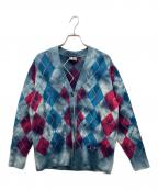DIESELディーゼル）の古着「アーガイル柄カーディガン」｜ブルー×パープル