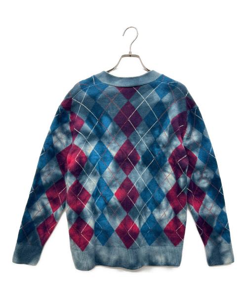 DIESEL（ディーゼル）DIESEL (ディーゼル) アーガイル柄カーディガン ブルー×パープル サイズ:Sの古着・服飾アイテム