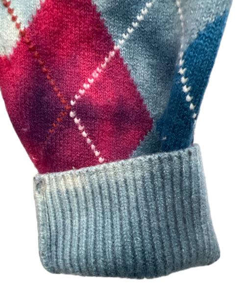 DIESEL（ディーゼル）DIESEL (ディーゼル) アーガイル柄カーディガン ブルー×パープル サイズ:Sの古着・服飾アイテム