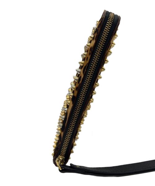 Christian Louboutin（クリスチャン・ルブタン）Christian Louboutin (クリスチャン・ルブタン) クラッチバッグ ベージュ×ブラックの古着・服飾アイテム