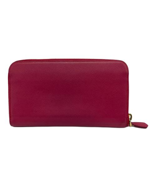 PRADA（プラダ）PRADA (プラダ) ラウンドファスナー財布 ピンクの古着・服飾アイテム