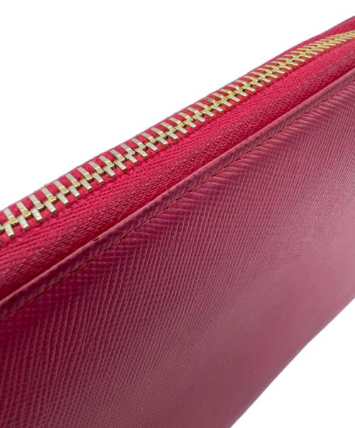 PRADA（プラダ）PRADA (プラダ) ラウンドファスナー財布 ピンクの古着・服飾アイテム