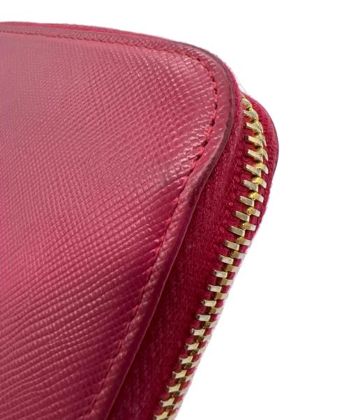 PRADA（プラダ）PRADA (プラダ) ラウンドファスナー財布 ピンクの古着・服飾アイテム