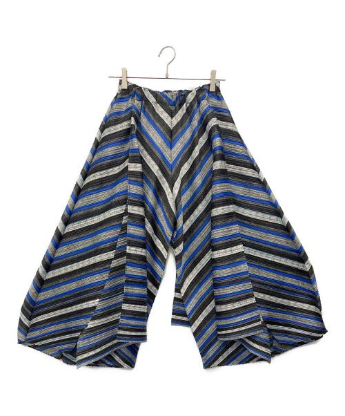 PLEATS PLEASE（プリーツプリーズ）PLEATS PLEASE (プリーツプリーズ) プリーツパンツ ブラック×ブルー サイズ:3の古着・服飾アイテム